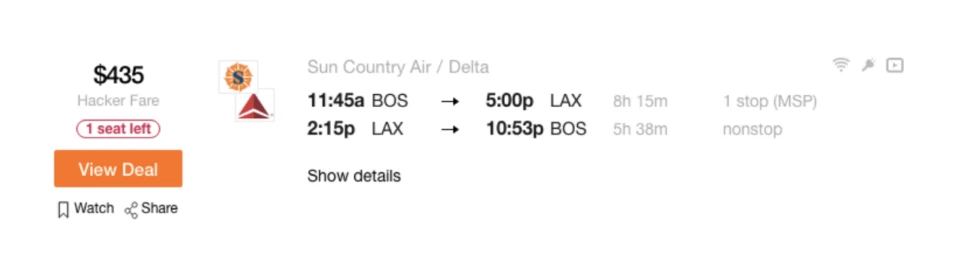a flight booking screen displaying a message, 'only 1 seat left at this price,' emphasizing the perceived scarcity effect to encourage quick booking.