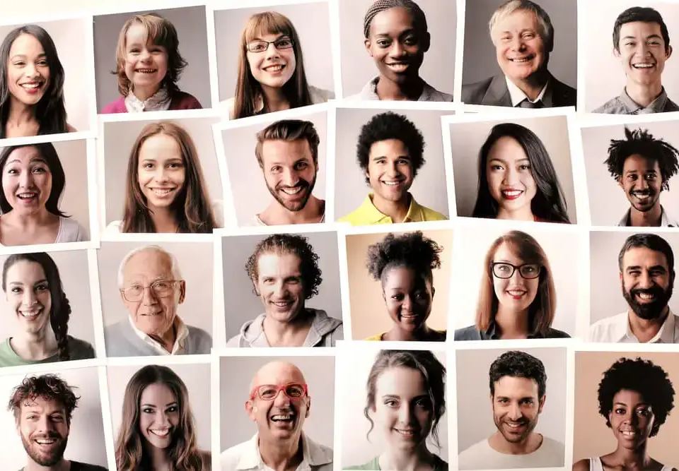 a collage of portrait pictures featuring smiling faces. the people in the pictures appear happy and satisfied, implying that their objections were addressed and resolved.