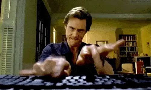 A confused person with a thought bubble filled with question marks, pondering how many SEO keywords to use