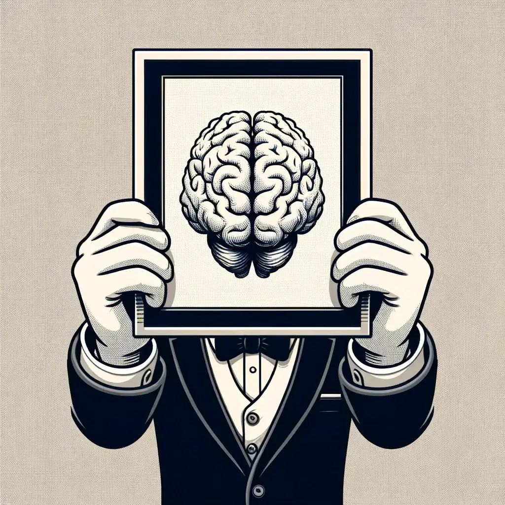 A person looking intently at a presentation screen, showcasing the cognitive bias of the primacy effect in marketing