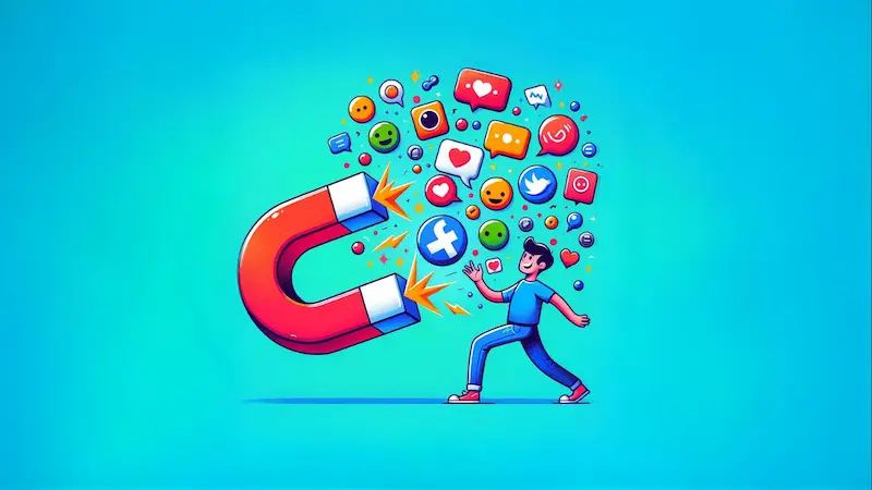 A colorful infographic visually explaining what lead generation in digital marketing is, featuring charts and icons